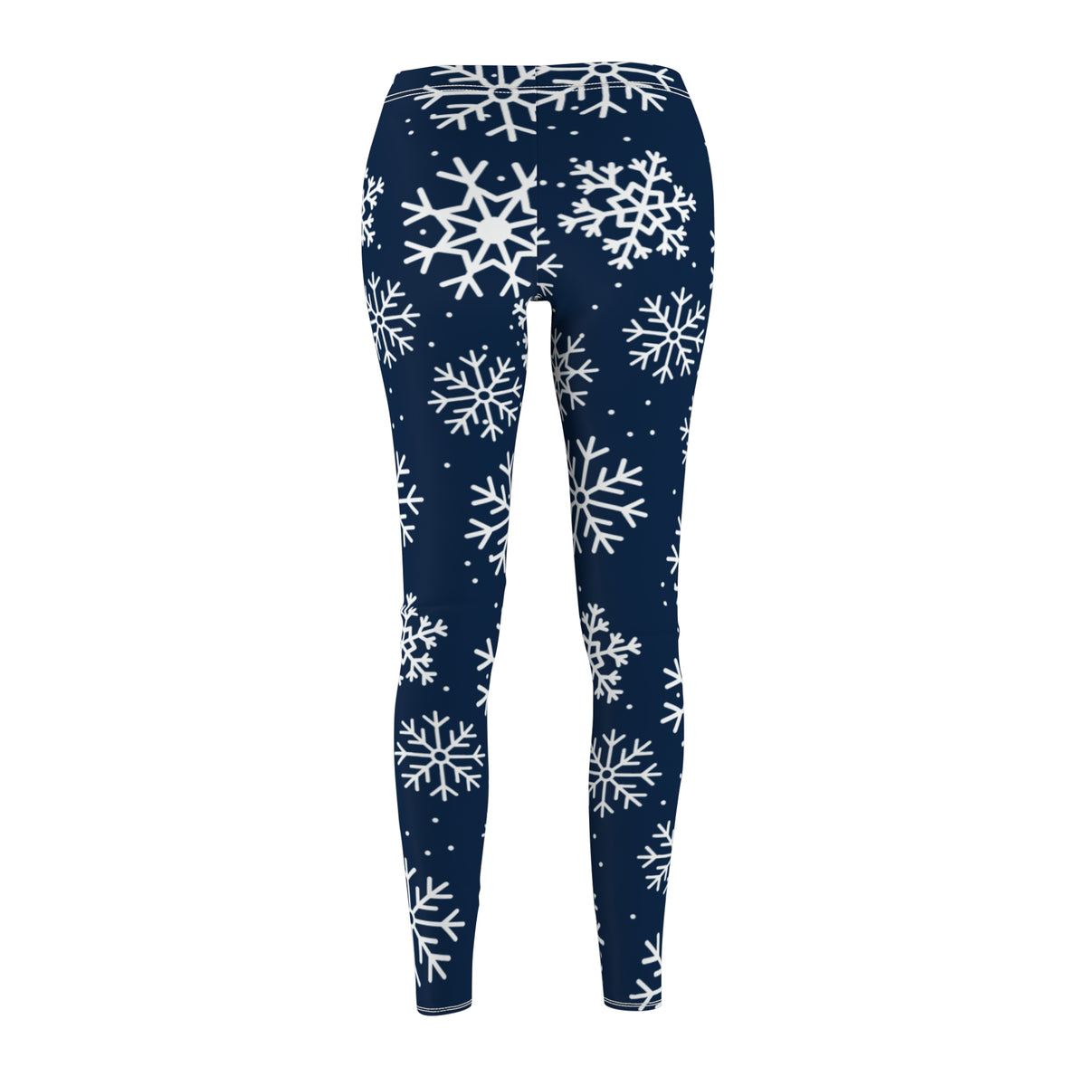 Blue and White Snowflakes Leggings, Winter Snowflake Pattern Leggings, Dallas football themed leggings, Women's yoga pants, game day pants