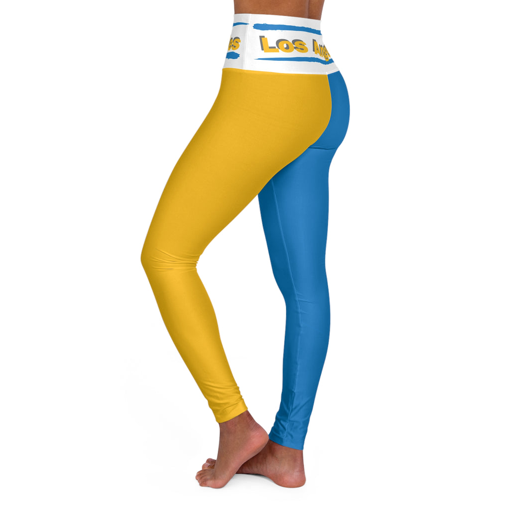 L.A. Chargers Themed High Waisted Leggings
