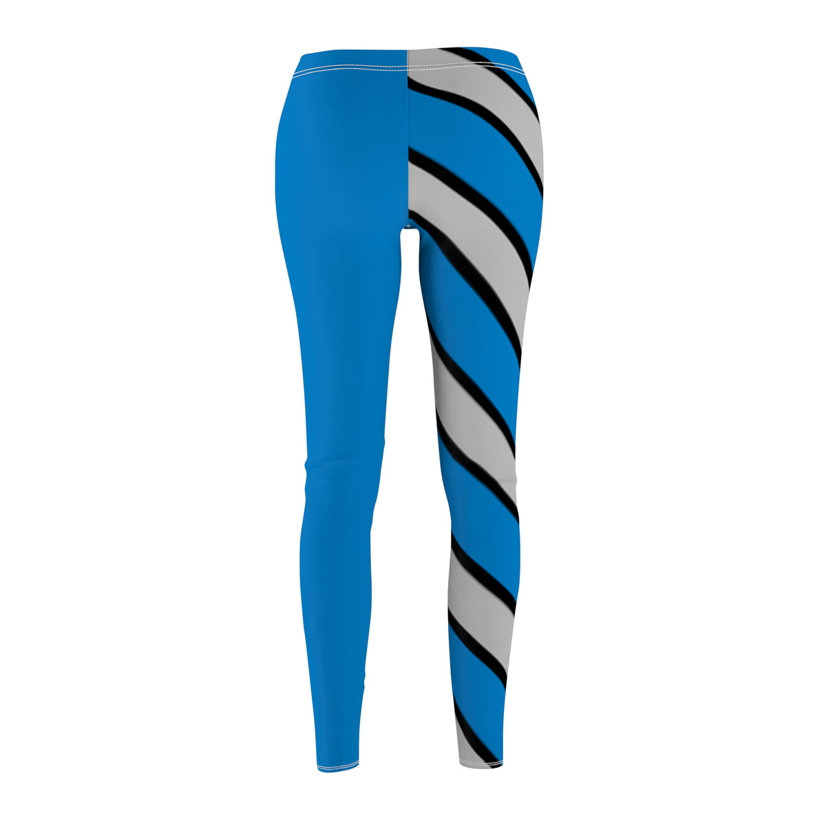 Blue and Grey Striped Leggings, Carolina Football Themed pants, Football fan gift, Game day leggings, Christmas gift