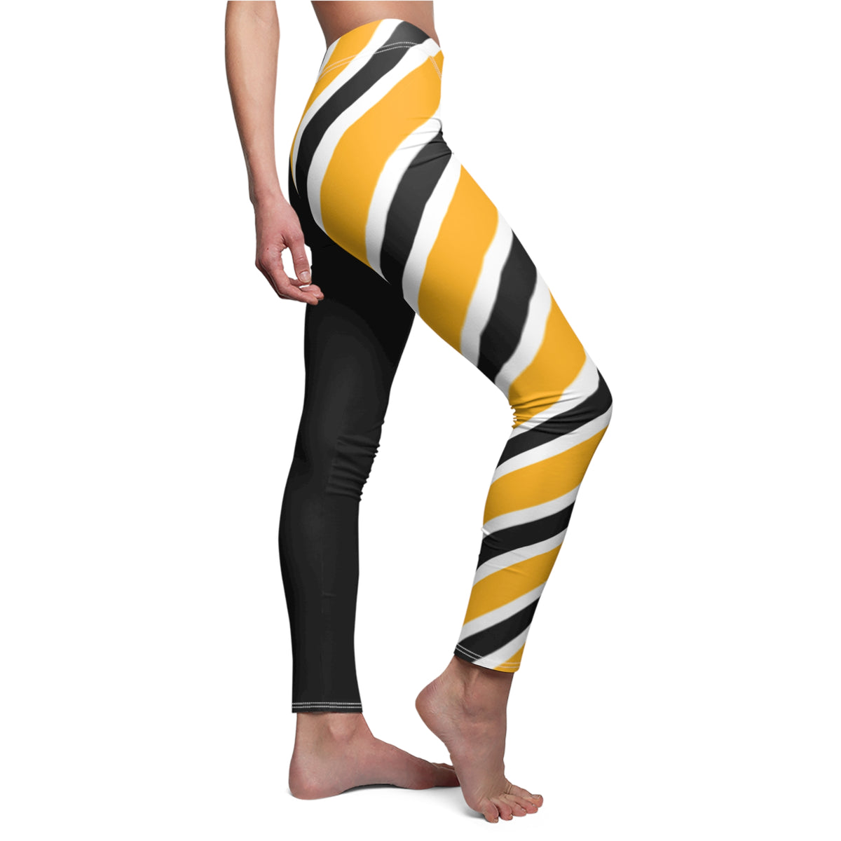 Black and Yellow Women's Leggings, black and gold leggings, Women's Leggings, matching leggings,  mommy and me matching leggings, gift