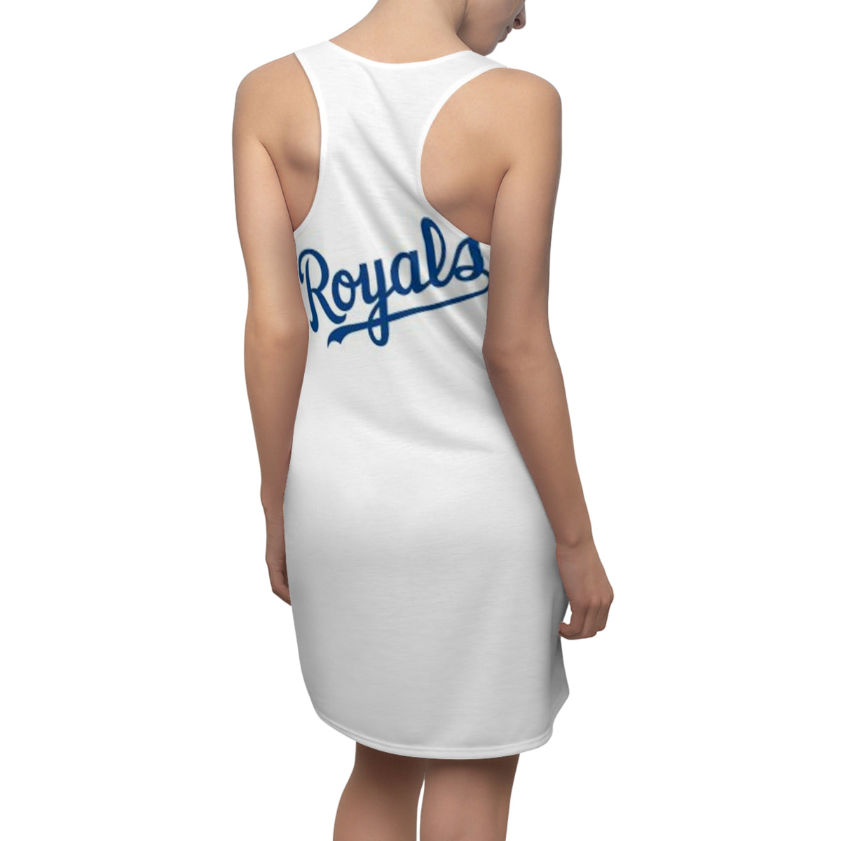 Blue striped women's Racerback dress, cute summer dress, royals themed dress, baseball fan, gift