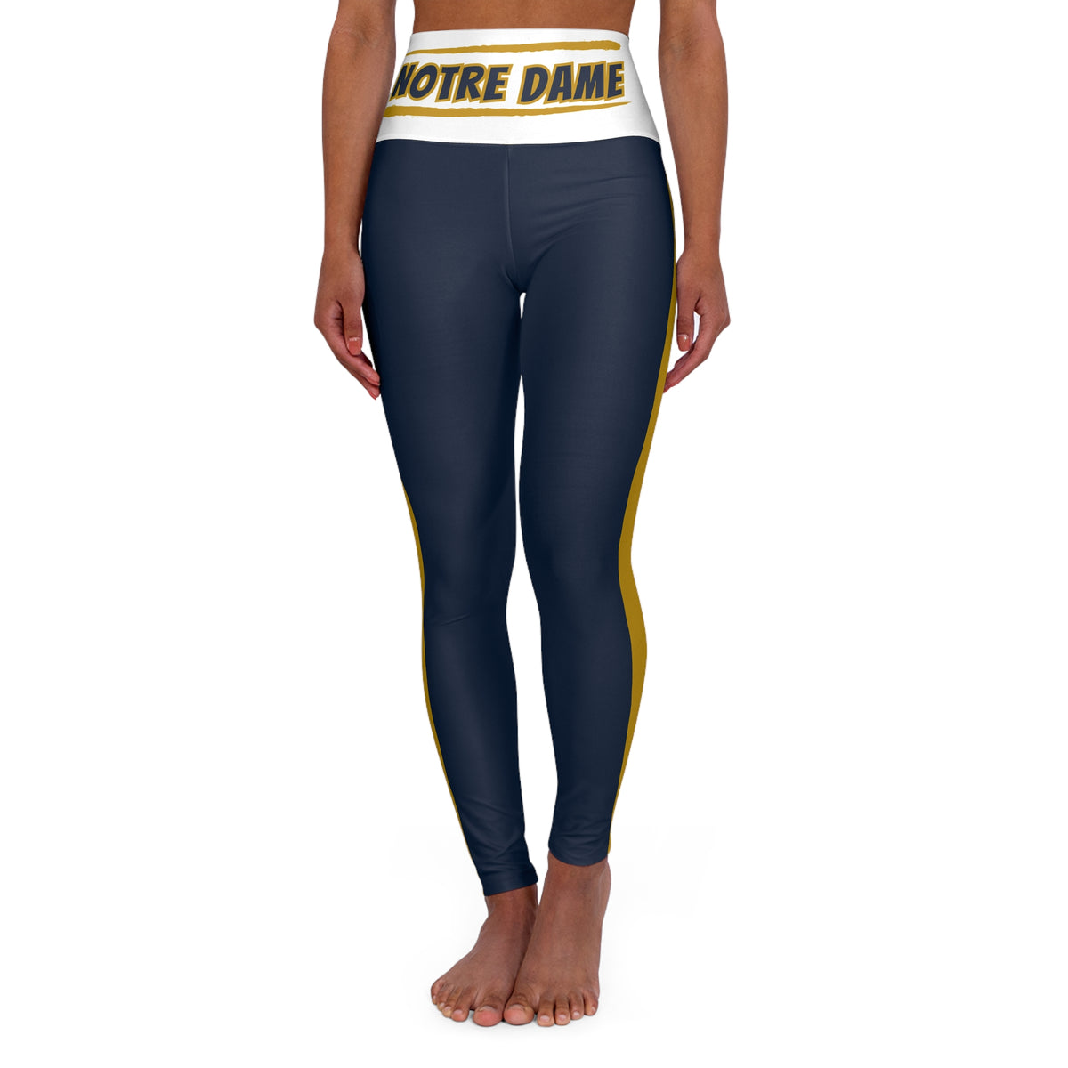 Blue and gold High Waisted Yoga Leggings, Women's Leggings,  cute yoga pants, alumni gift,  gift for student, cute leggings, gift