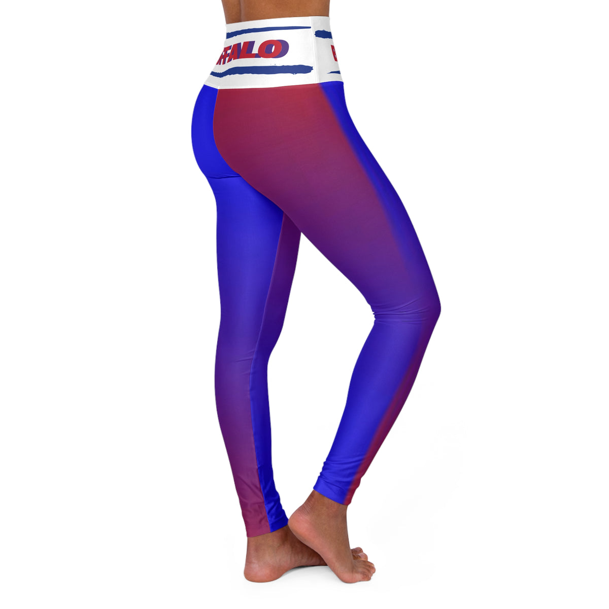 Buffalo Football Themed High Waisted Yoga Leggings
