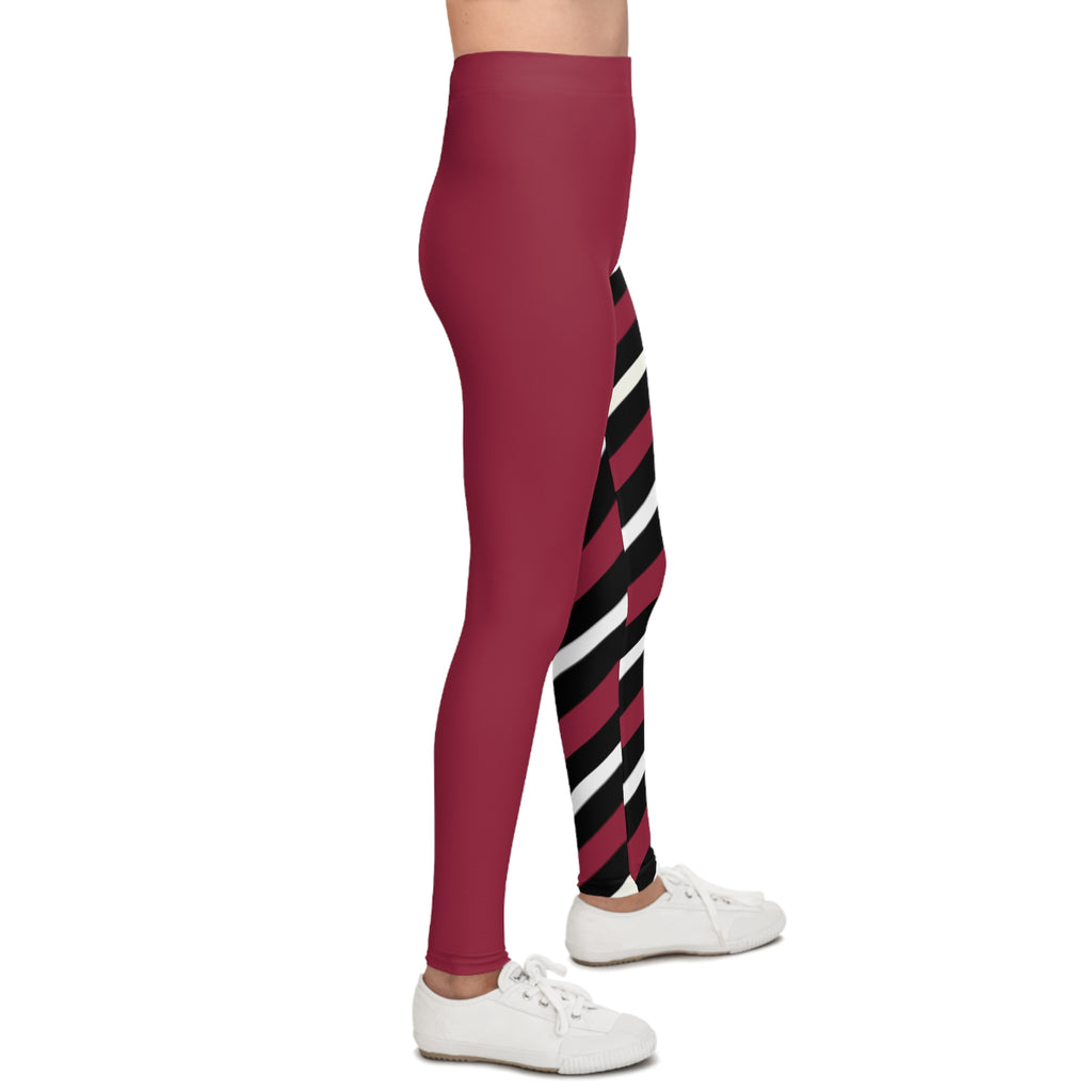 Red, Black and White Striped Youth Leggings, Arizona Football Themed Kids Leggings, Matching Leggings, Mommy and Me Matching, Gift