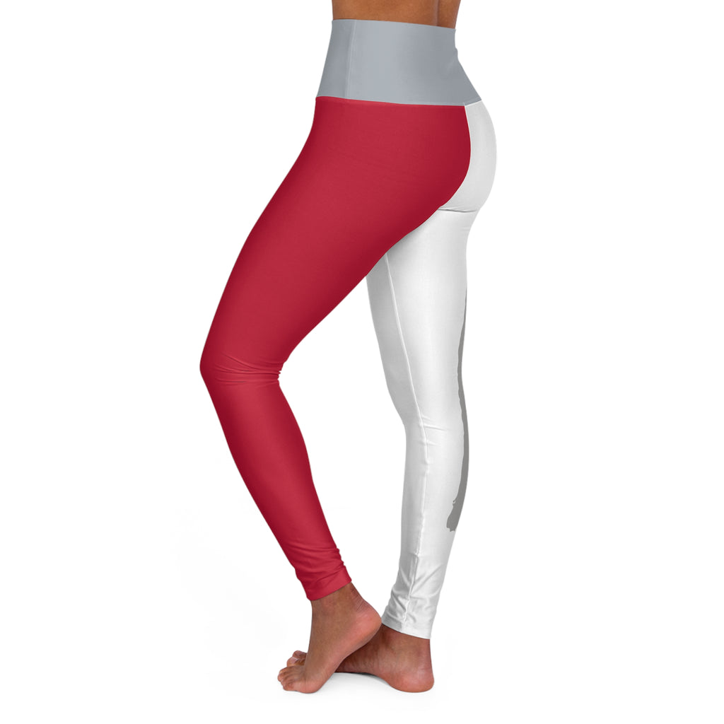 Ohio State Themed High Waisted Yoga Leggings