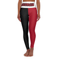 Red and black High Waisted Yoga Leggings,  Women's Leggings,  cute yoga  pants,  alumni gift, gift for student, gift