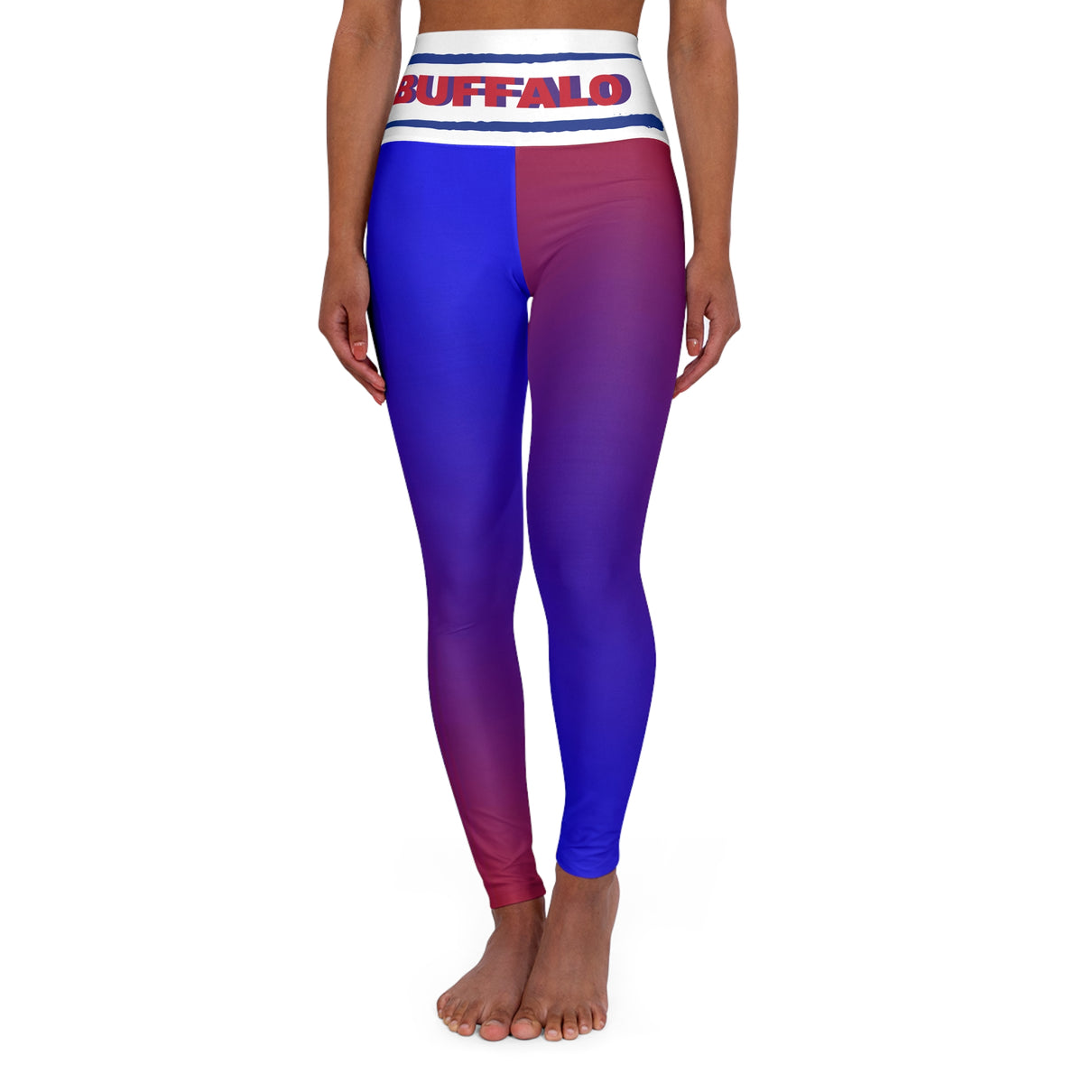 Buffalo Football Themed High Waisted Yoga Leggings
