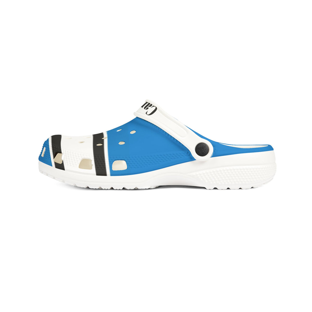 Carolina Football Themed EVA Foam Rubber Shoes, Unisex Shoes, Panthers Football Sandals, Men's shoes, Women's shoes, Carolina Panthers Shoes