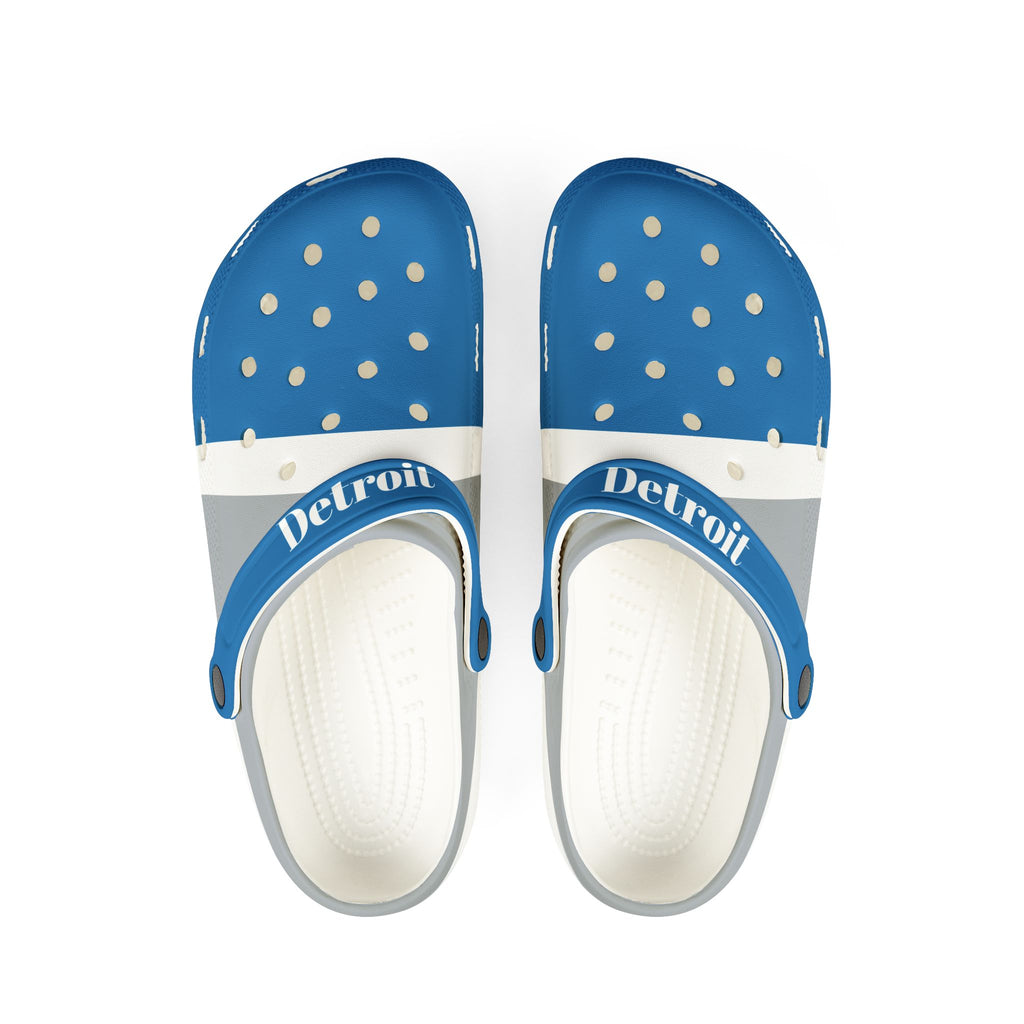 Detroit Football Themed EVA Foam Rubber Shoes