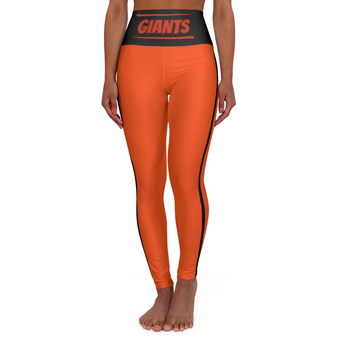 Orange and Black Women's Leggings, San Francisco Baseball Themed Leggings, Game day Pants, Cute Yoga pants, Gift, SF Leggings,