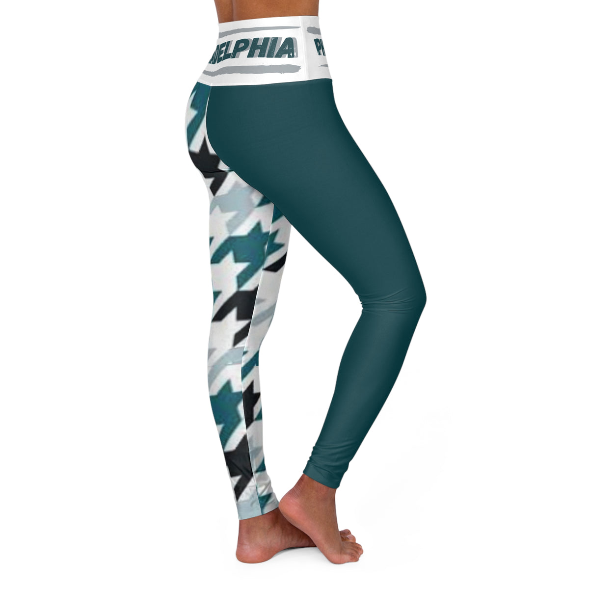 Philadelphia Football Themed Waisted Yoga Leggings