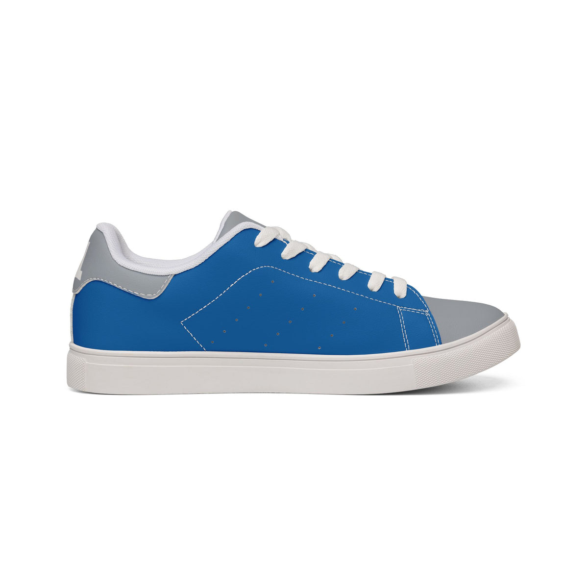 Detroit Football Themed Sneakers, Low-Top Leather Sneakers, Blue and Grey shoes, Football fan shoes, Men's Shoes, tennis shoes, gift