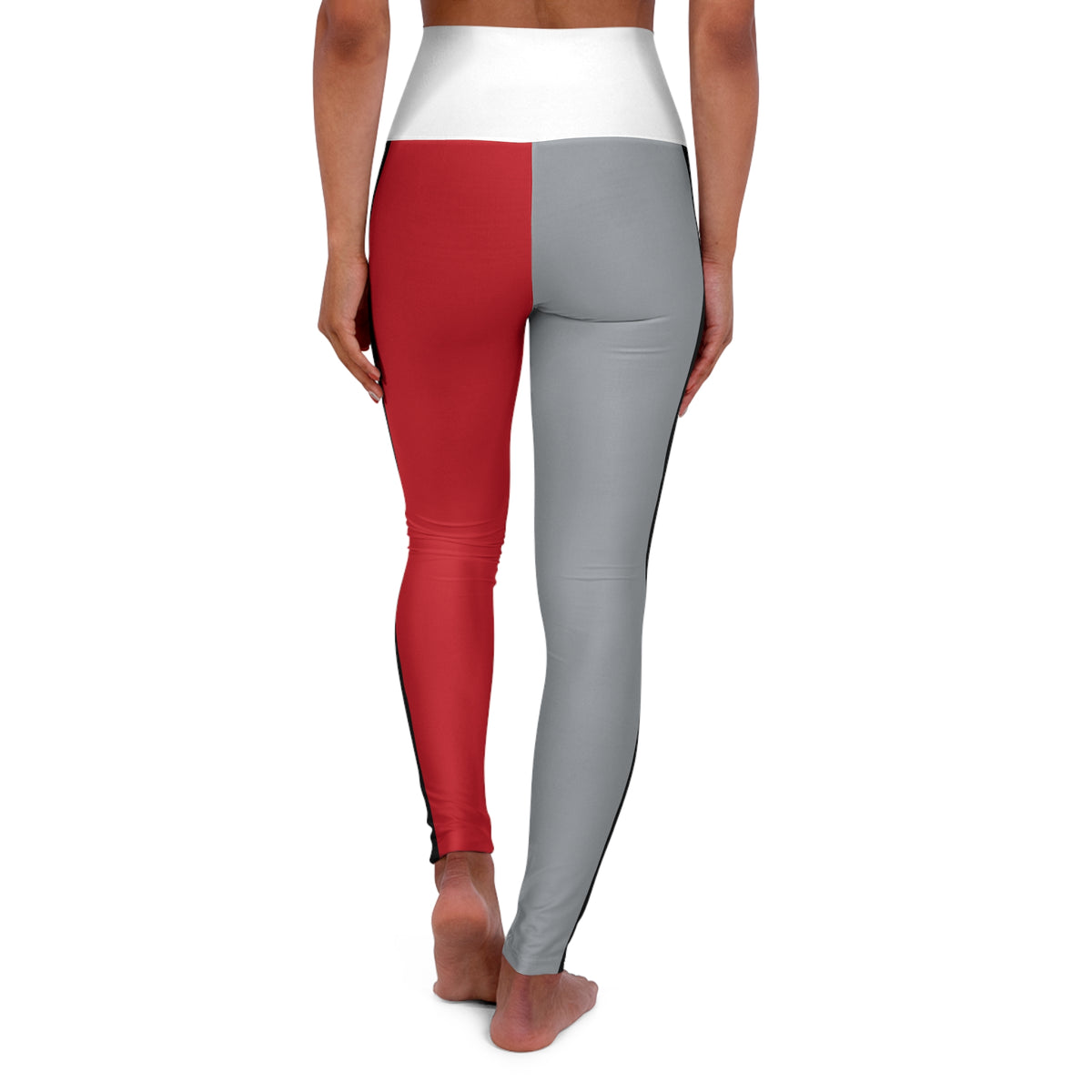 Carolina Hockey Themed High Waisted Yoga Leggings, Women's Hurricanes leggings, Cute leggings, Yoga Pants