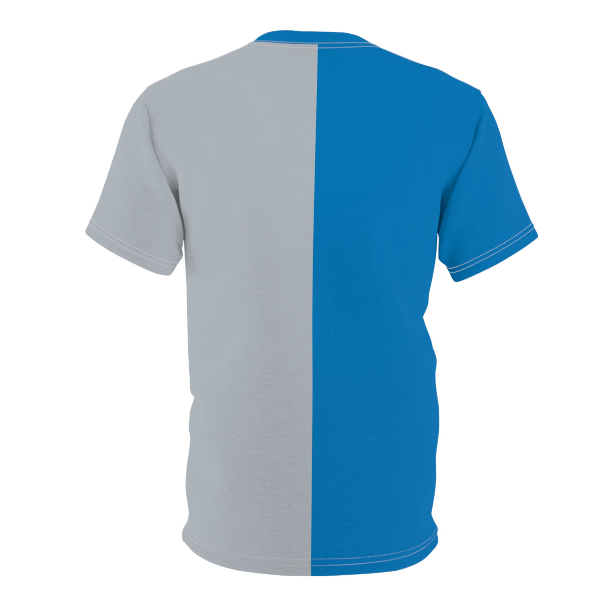 Detroit split color tee, Detroit football themed tee, Unisex shirt, football fan gear, matching outfit, Honolulu Blue, Detroit football