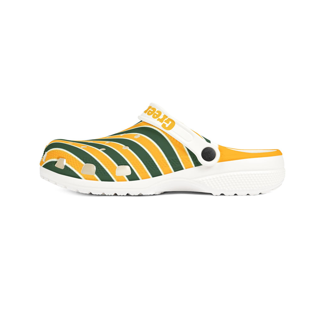 Green Bay Football Themed EVA Foam Rubber Shoes
