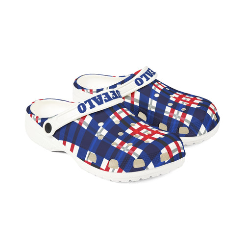 Blue Red Plaid Buffalo Clogs