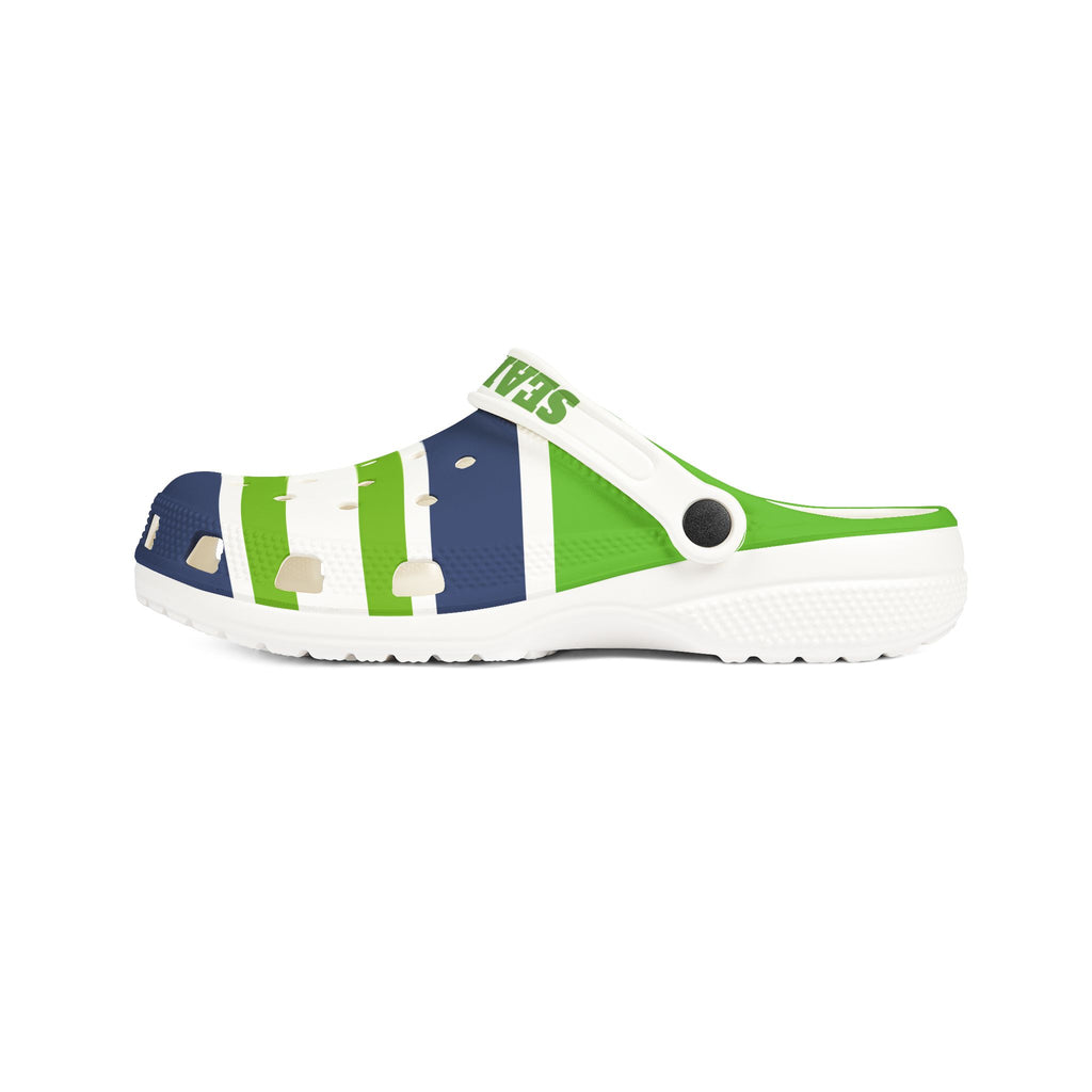 Seattle Football Themed EVA Foam Rubber Shoes