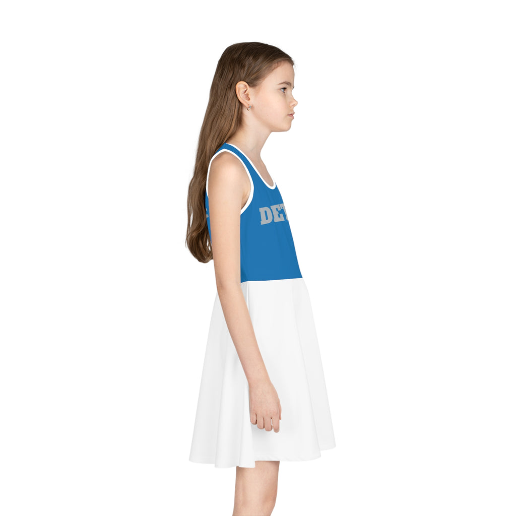 Detroit football themed Girls' dress, football fan Dress, game day Outfit, Birthday Gift, Toddler Dress, Christmas gift, matching dresses