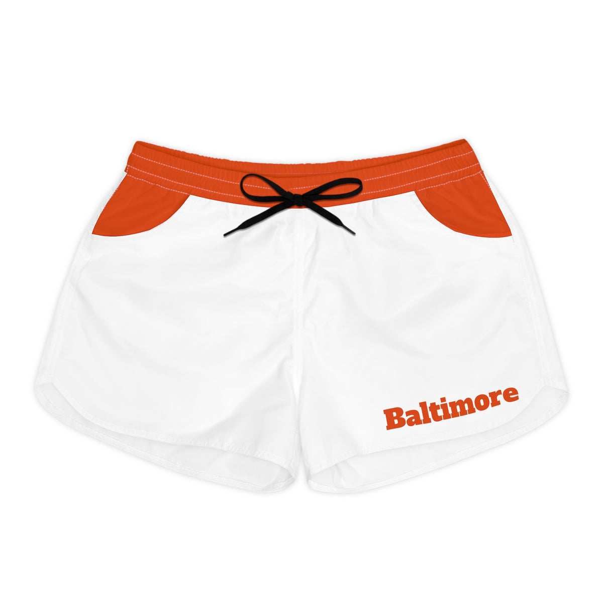 White and Orange Women's Shorts, Baltimore baseball fan, Baltimore fan, baseball game shorts, Vintage Orioles shorts, cute shorts, gift