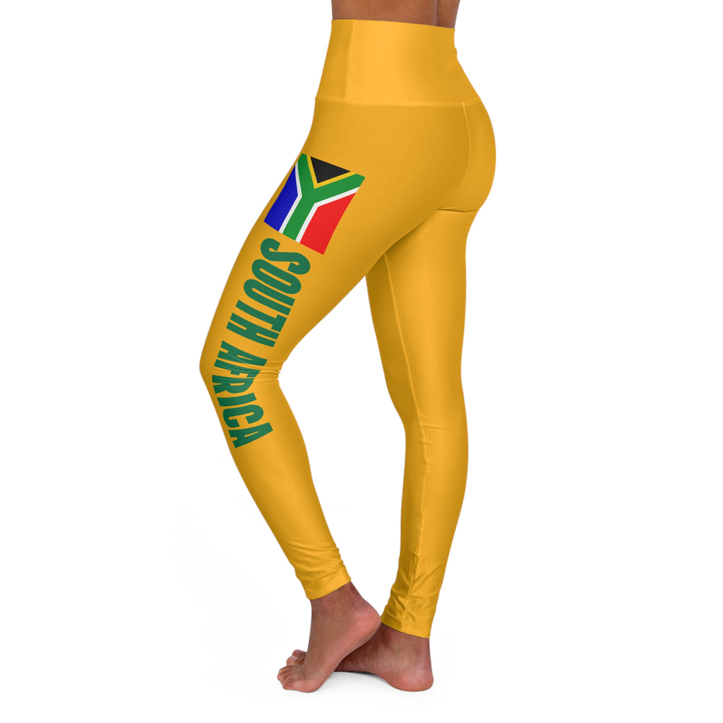 South Africa National Team Leggings, South Africa Soccer, South African Flag leggings, Soccer Fan pants, cute leggings, South African Pride