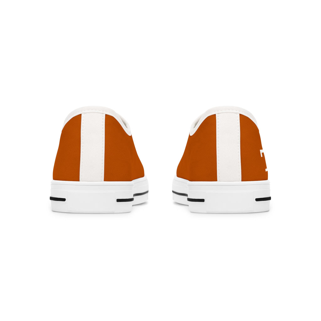 Texas Sneakers, Low Top Sneakers, Orange and White tennis shoes, Women's shoes, Football fan shoes, game day shoes, alumni gift, college fan