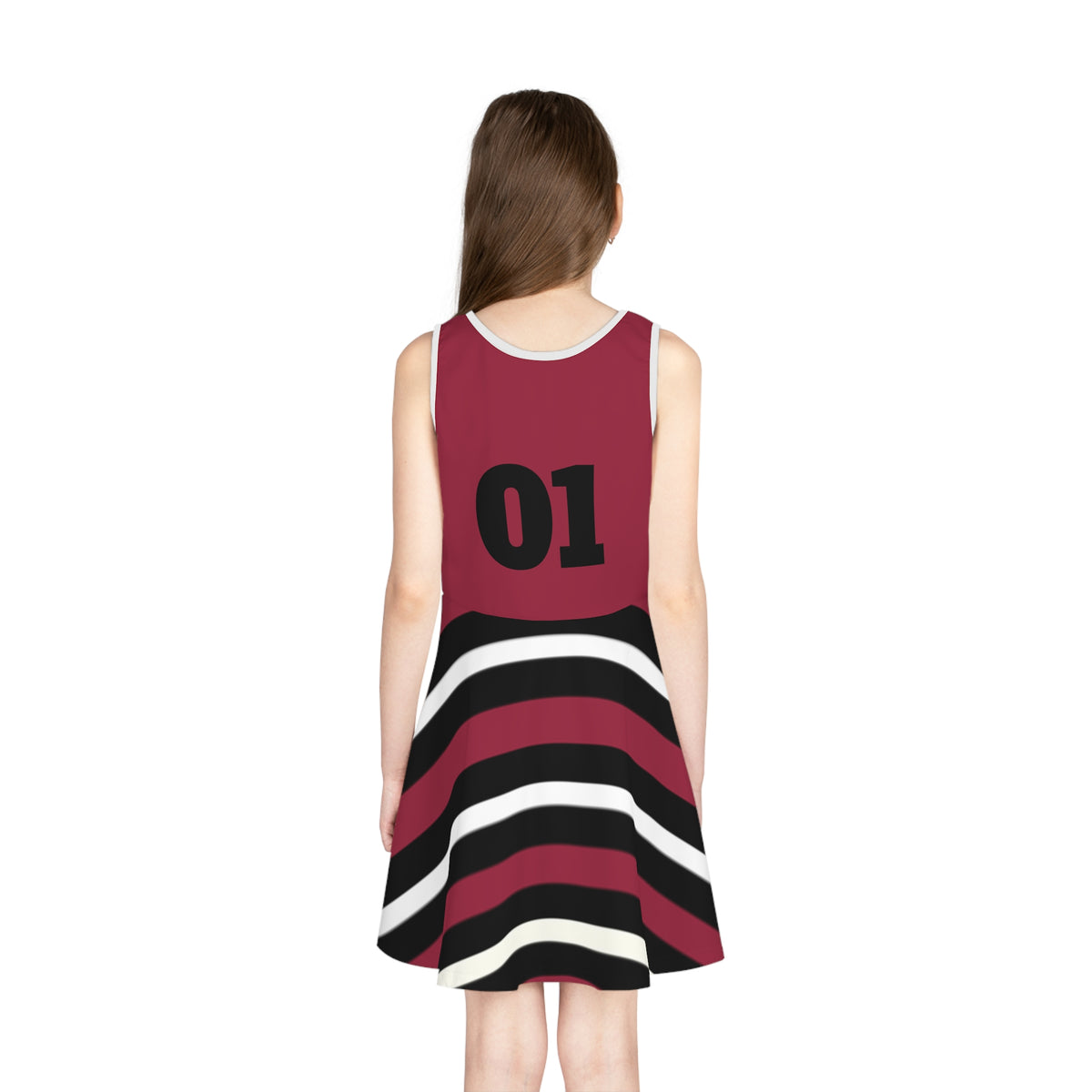 Red and Black striped girls dress, Arizona Football themed dress, Toddler dress, game day outfit, Matching Dress, Christmas gift