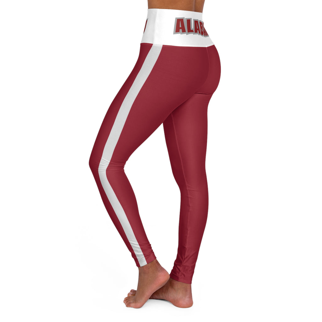 Crimson and white High Waisted Yoga Leggings, Women's Leggings,  Alabama Leggings,  alumni gift,  student git, cute leggings, gift