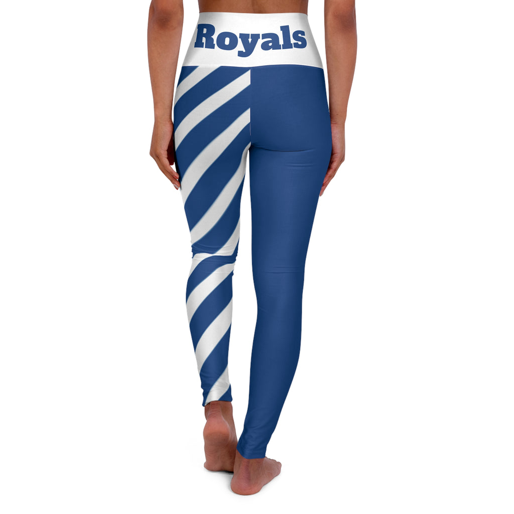 Blue Stripe High Waisted Yoga Leggings, Activewear for Fitness, Comfortable Leggings for Yoga, Exercise & Athleisure