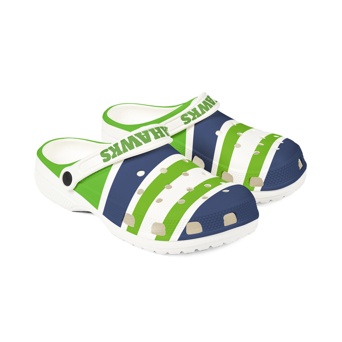 Seattle Football Themed EVA Foam Rubber Shoes