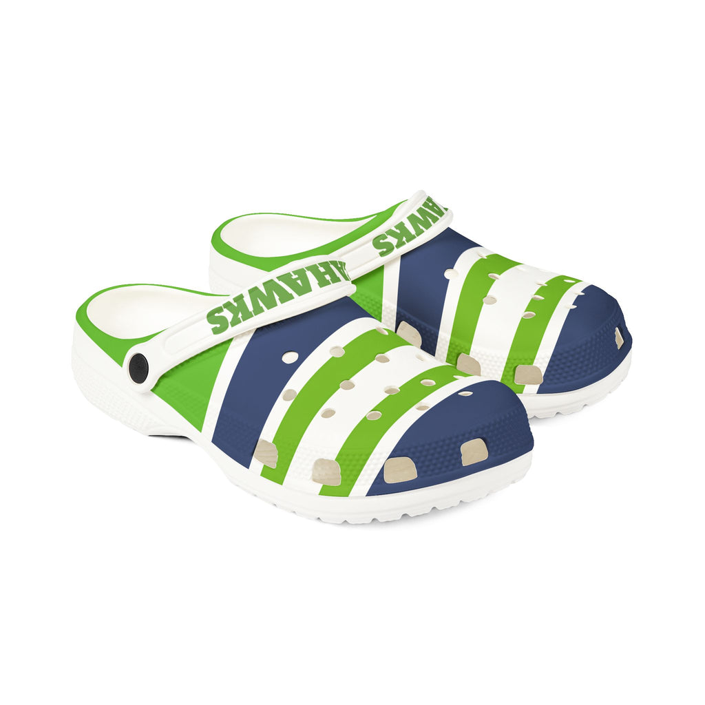 Seattle Football Themed EVA Foam Rubber Shoes