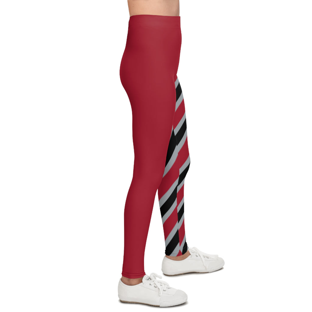Red and Black striped Youth Leggings, Atlanta Football Themed Leggings, Matching Mommy and Me leggings, Gift for Girls, Matching leggings