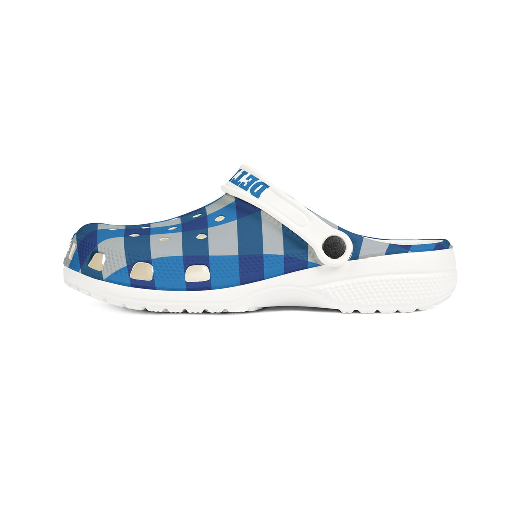 Blue Buffalo Plaid Detroit Clogs | EVA Foam Shoes