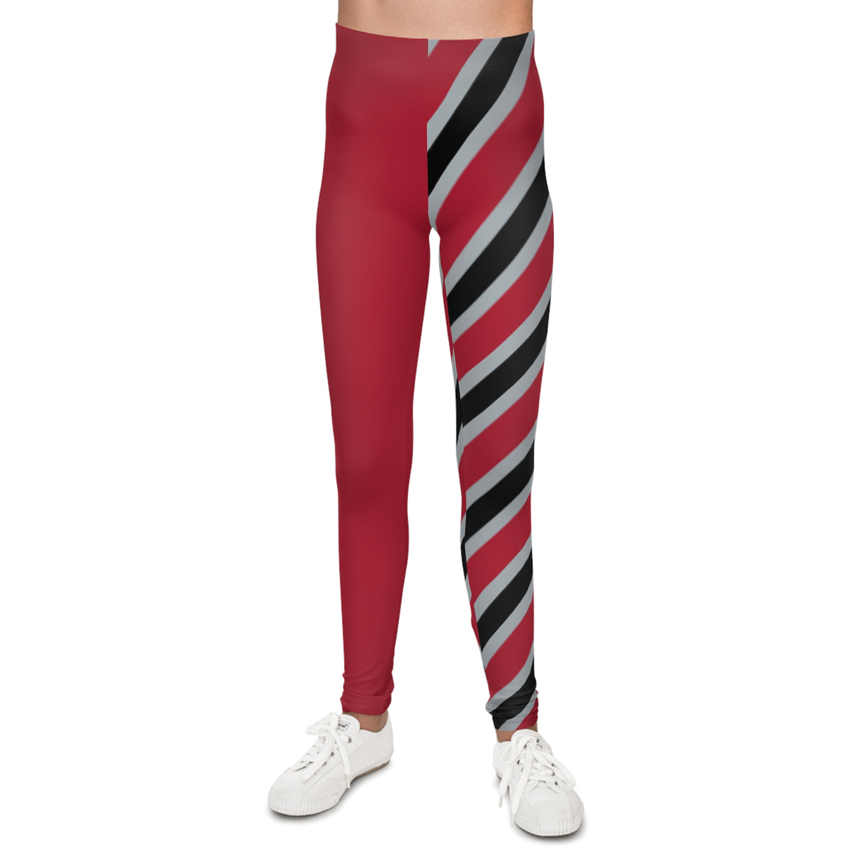 Red and Black striped Youth Leggings, Atlanta Football Themed Leggings, Matching Mommy and Me leggings, Gift for Girls, Matching leggings