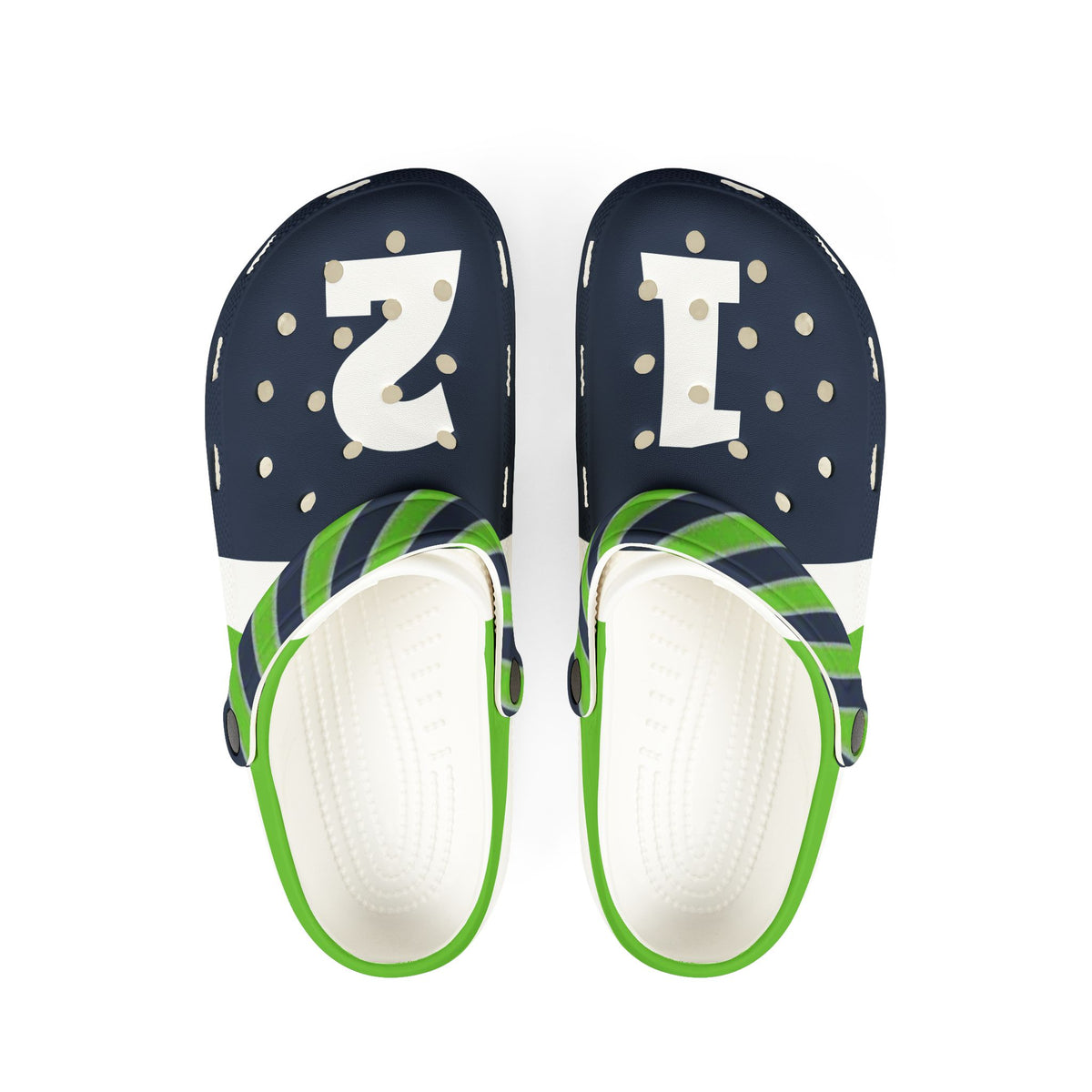 Seattle Football Themed EVA Foam Rubber Shoes
