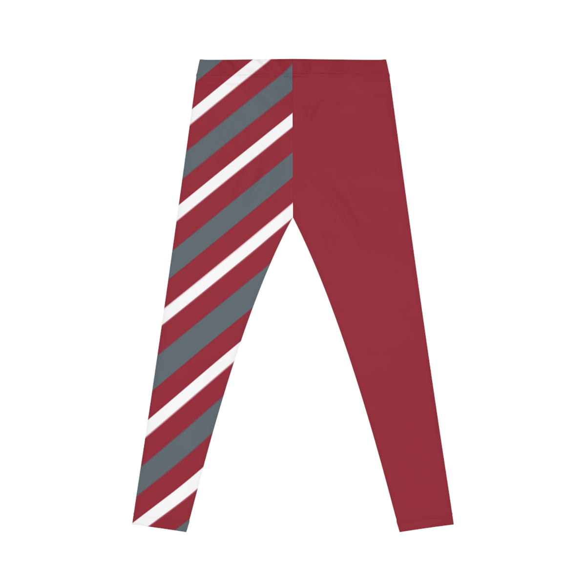 Crimson and Grey Striped Leggings for Women, WSU Themed Leggings, Cougars themed Leggings, School spirit, Cute yoga pants, gift