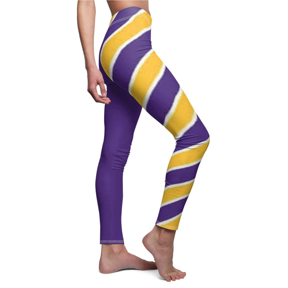 Purple and yellow Women's Leggings, purple and gold leggings, Minnesota Football Themed leggings, mommy and me matching leggings, gift