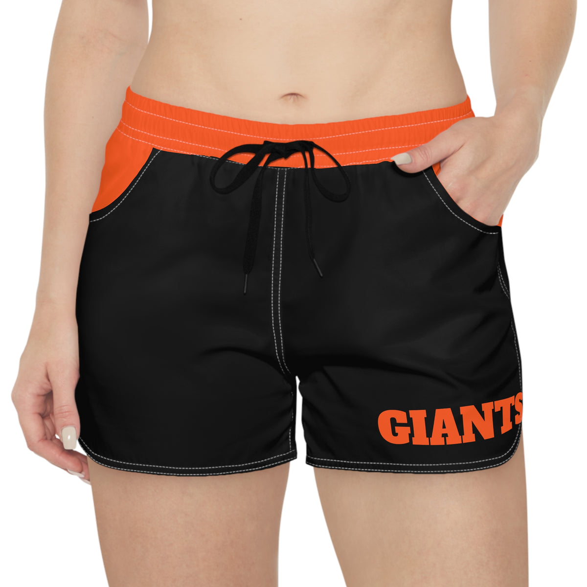 Black and orange Women's shorts, San Francisco baseball themed shorts,  cute baseball shorts,  game day shorts, gift