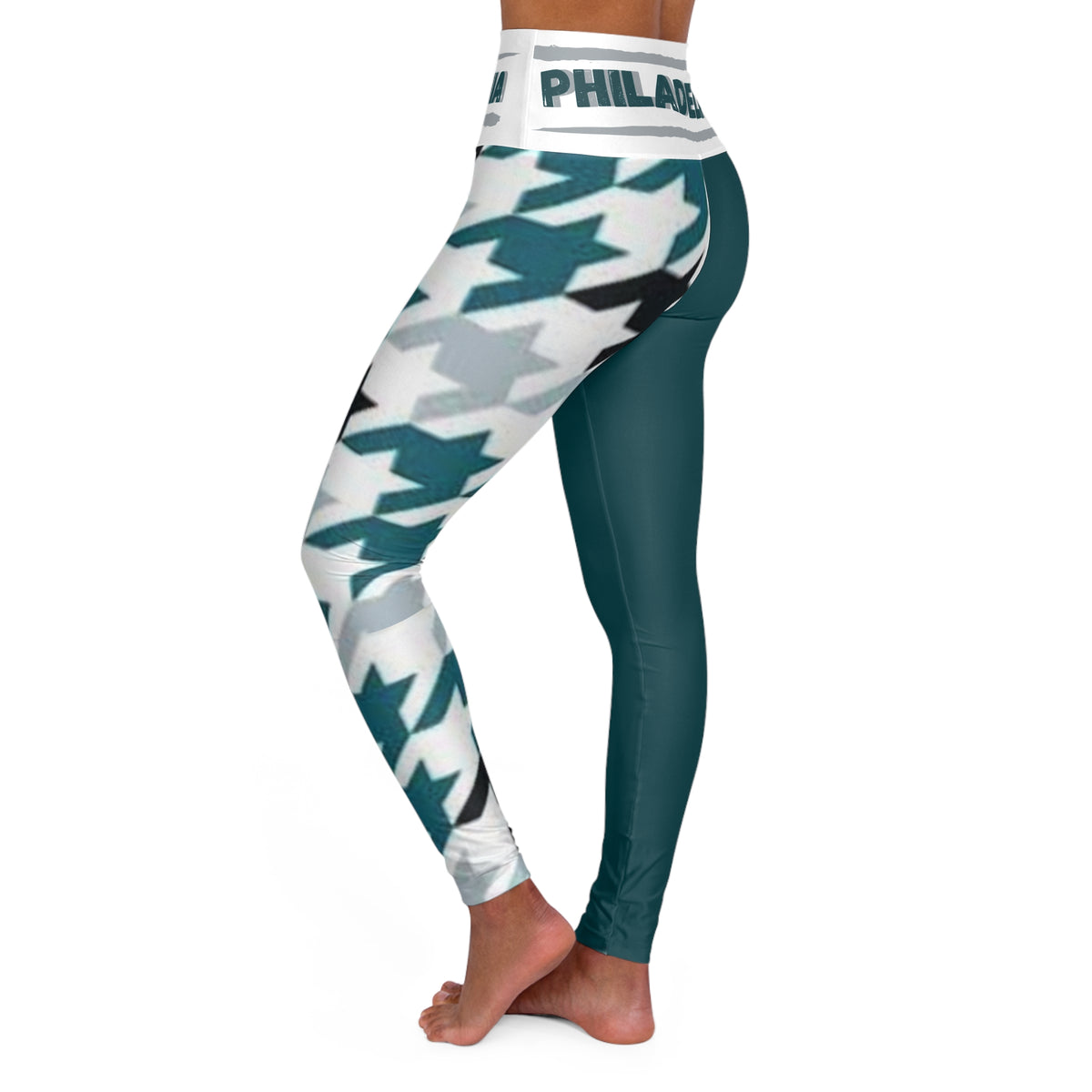 Philadelphia Football Themed Waisted Yoga Leggings