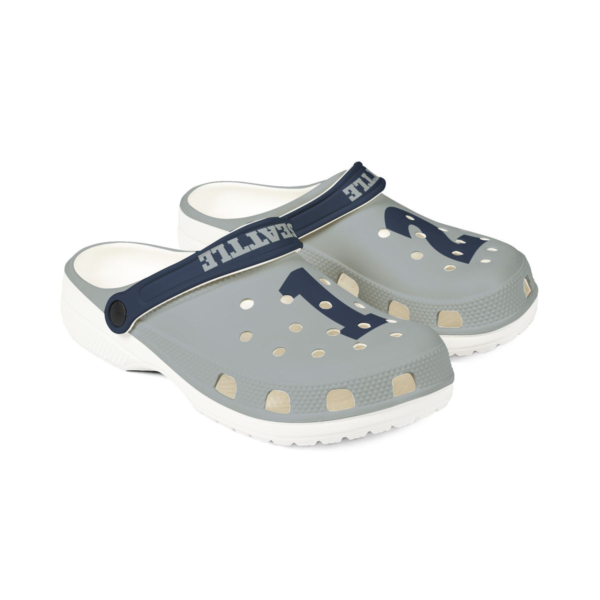 Seattle Seahawks Gray Shoes, Clogs