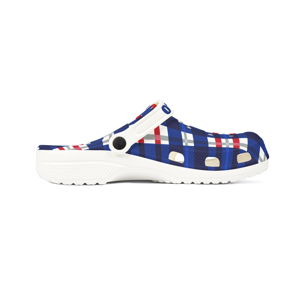 Blue Red Plaid Buffalo Clogs
