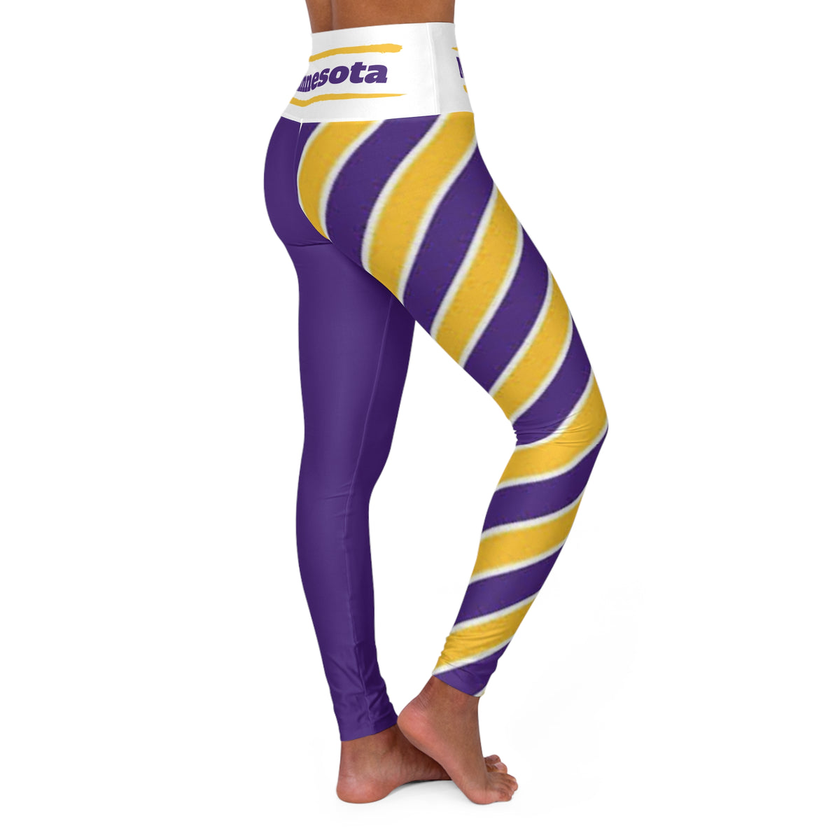 Minnesota Football Themed High Waisted Yoga Leggings