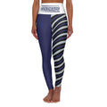 Purple High Waisted Yoga Leggings, Colorado baseball themed leggings, cute women's leggings, cute yoga pants, gift baseball fan pants