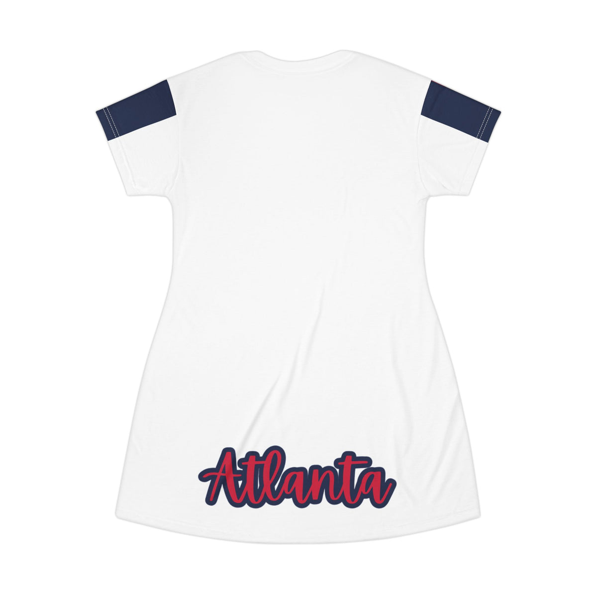 Red, White and blue T-Shirt Dress, ATL baseball dress, Atlanta fan dress, Cute t-shirt dress, dress for baseball game, gift