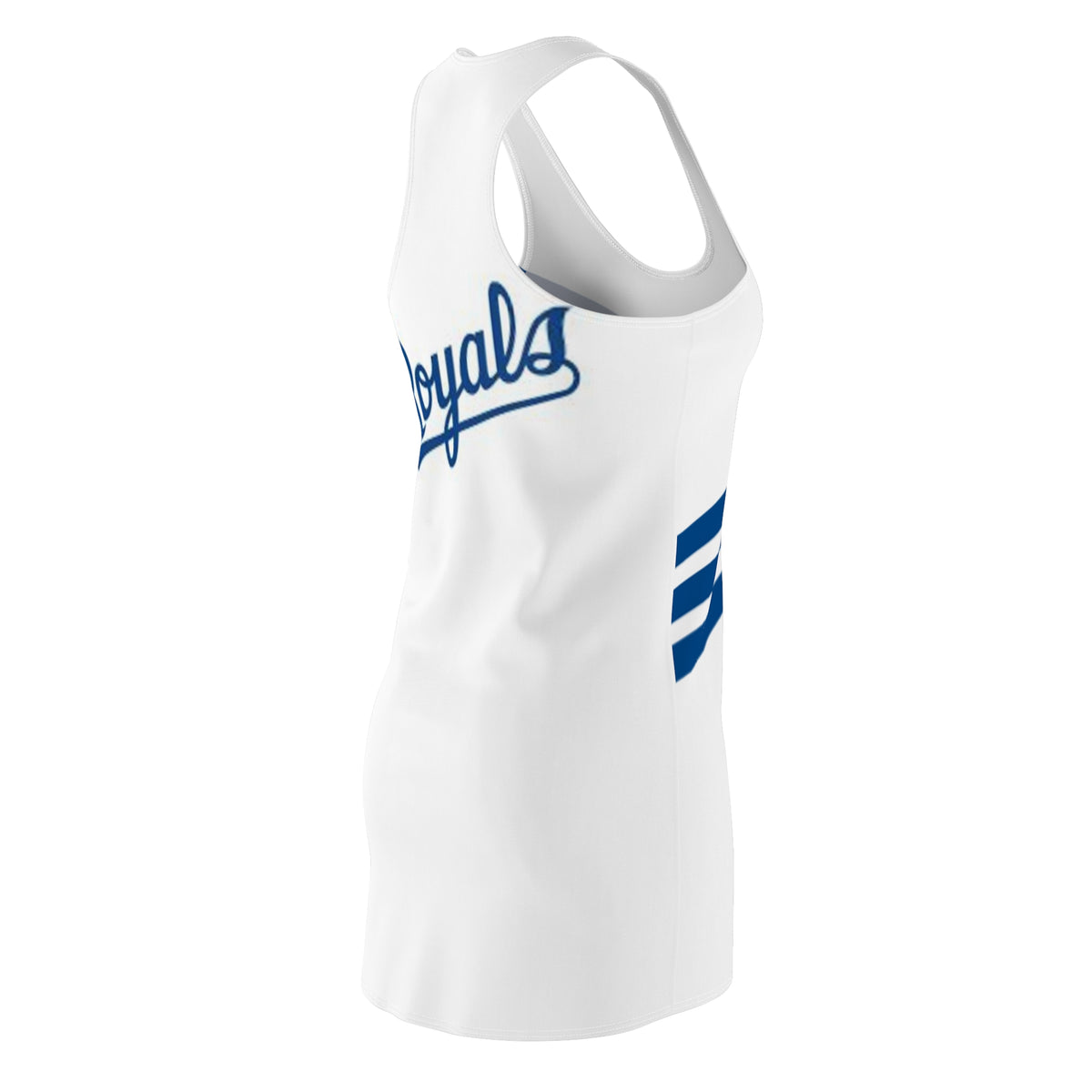 Blue striped women's Racerback dress, cute summer dress, royals themed dress, baseball fan, gift