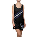 Black and purple women's racerback dress, sporty dress, Colorado baseball themed dress, baseball fan dress, cute summer dress, gift