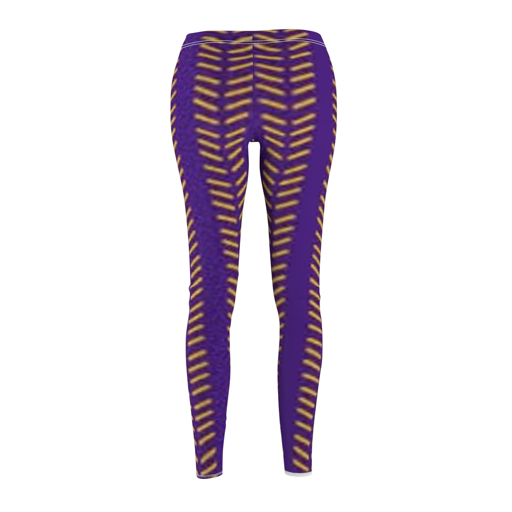 Women's Minnesota Football Themed, Purple and Gold Leggings