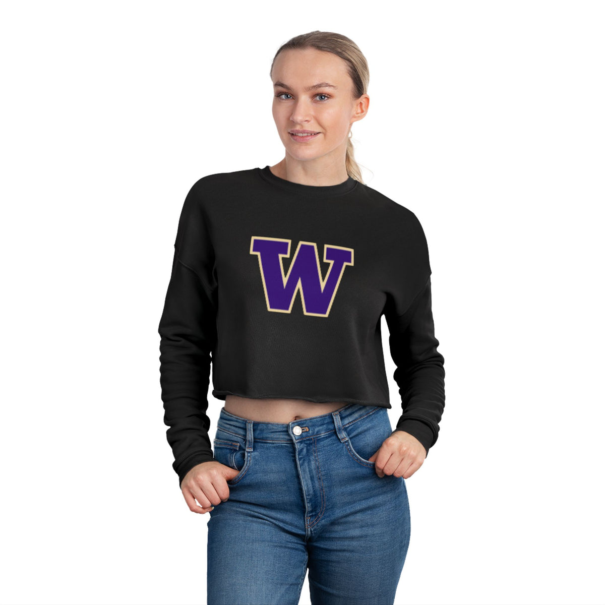 UW Women's Crop Top Sweatshirt