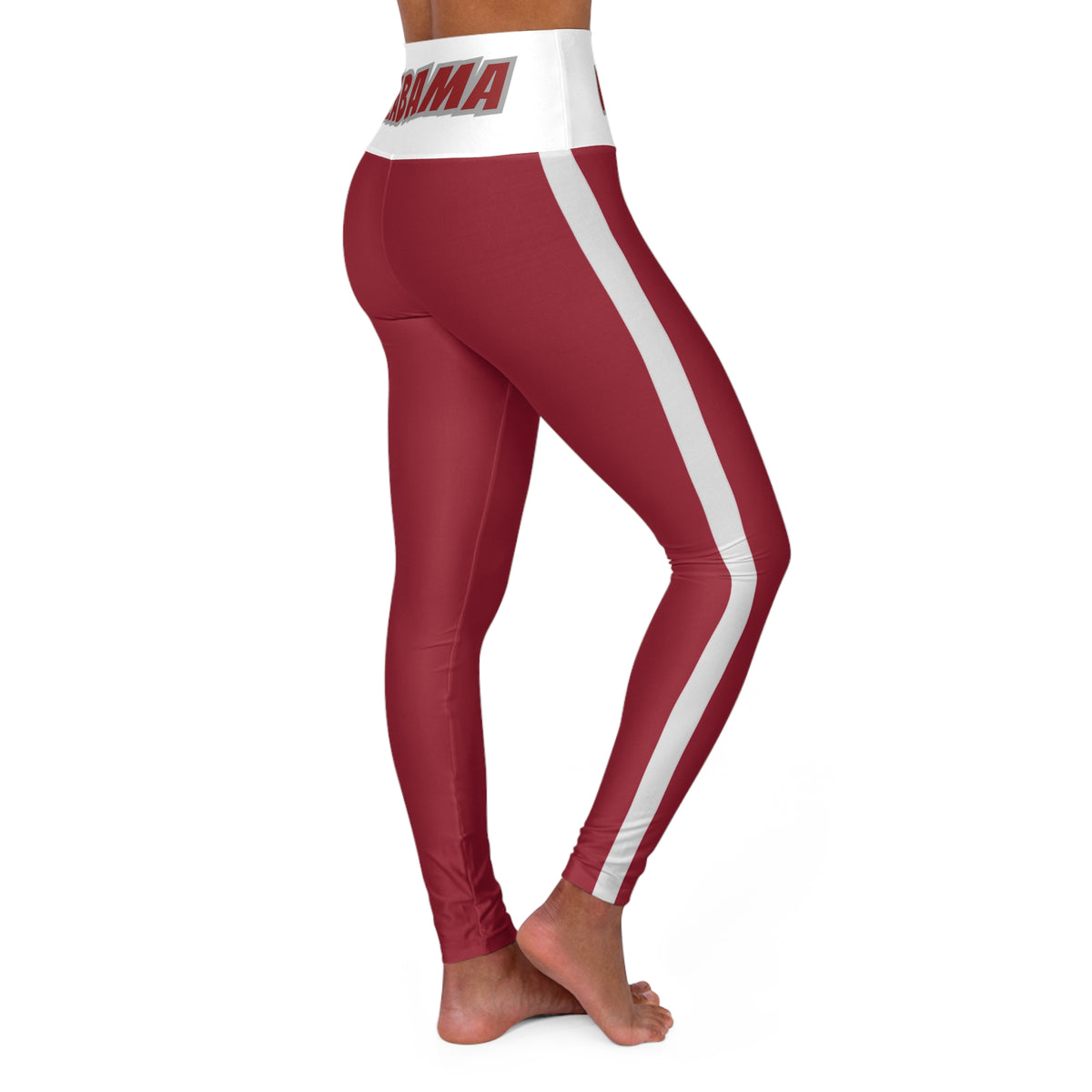 Crimson and white High Waisted Yoga Leggings, Women's Leggings,  Alabama Leggings,  alumni gift,  student git, cute leggings, gift