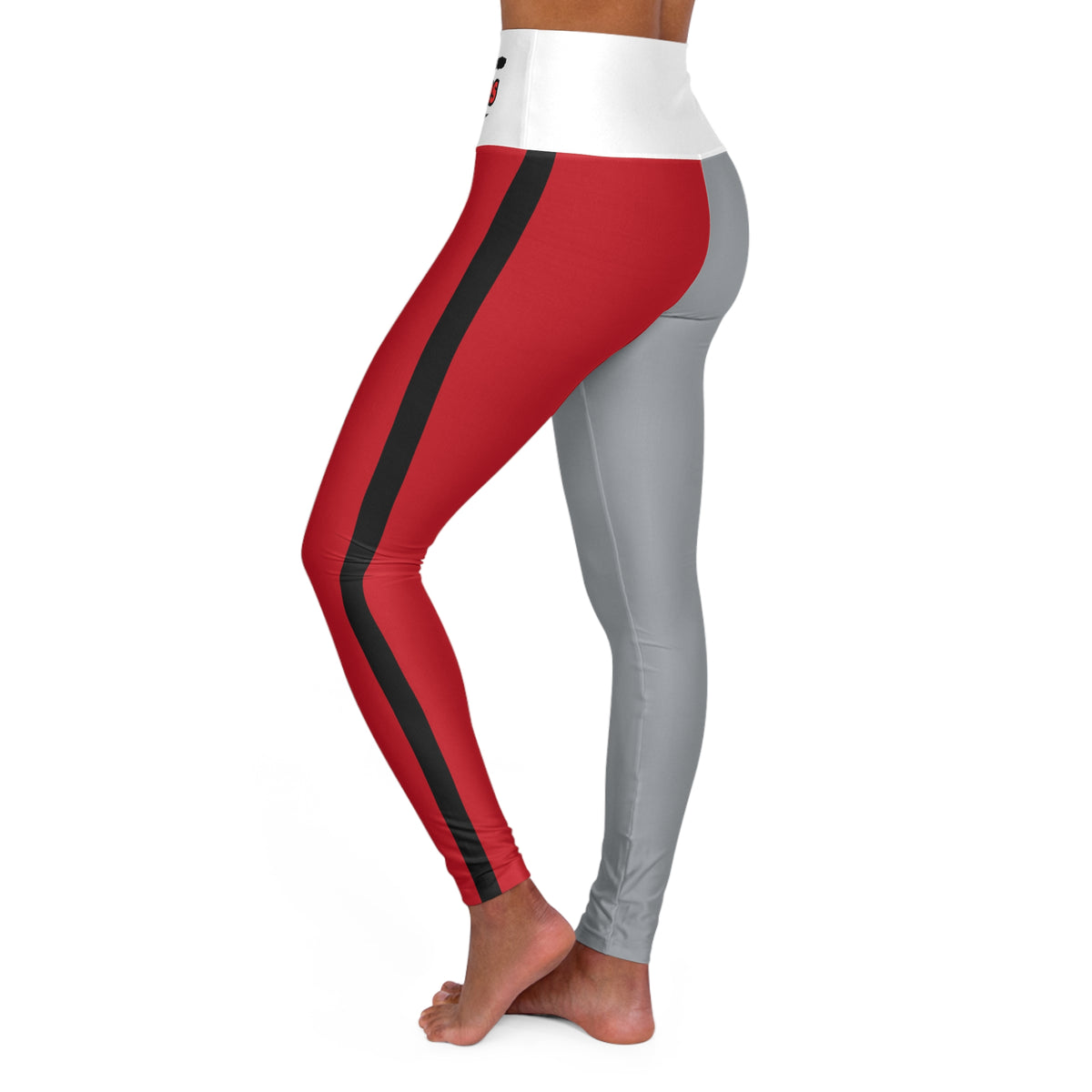 Carolina Hockey Themed High Waisted Yoga Leggings, Women's Hurricanes leggings, Cute leggings, Yoga Pants