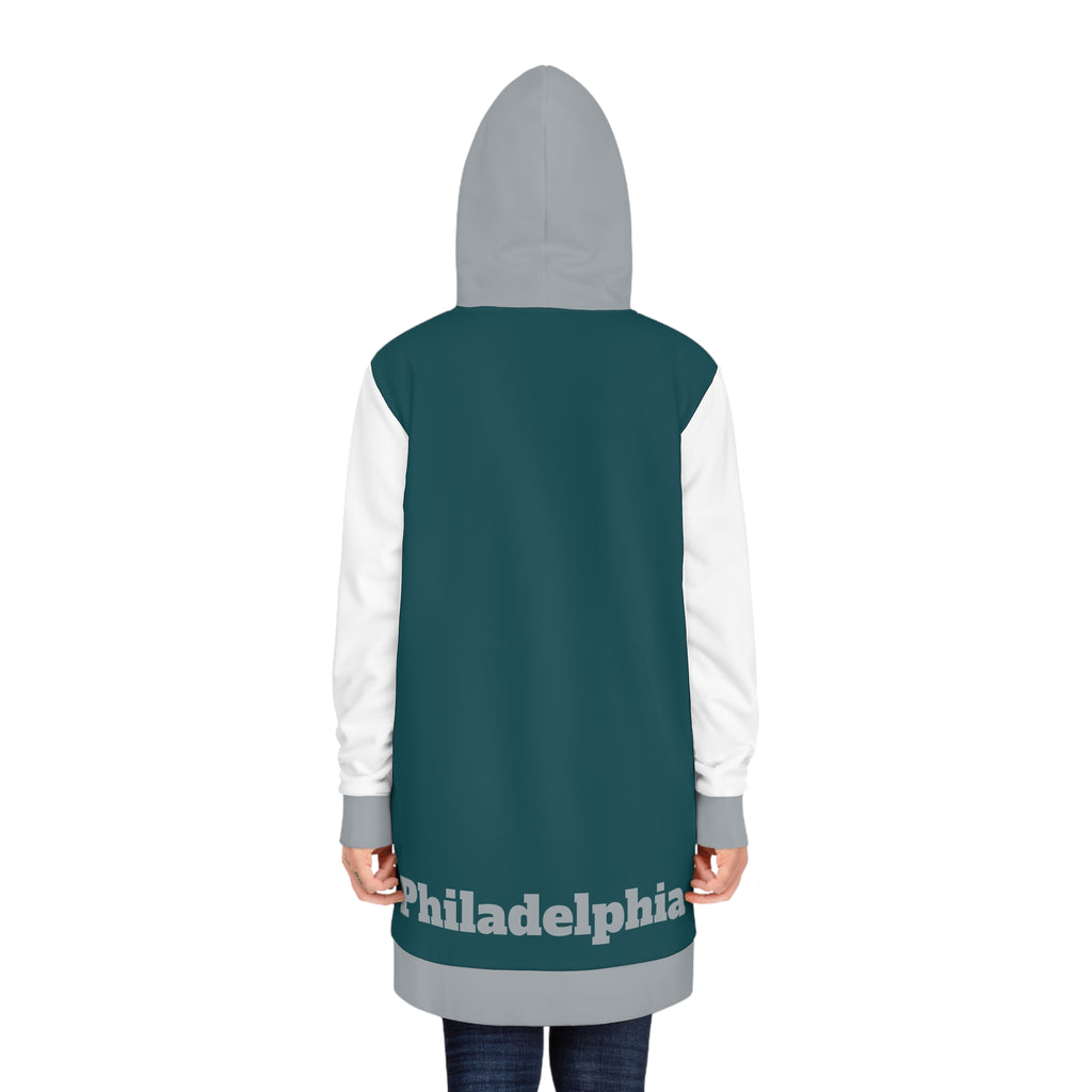 Green, grey and white Women's Hoodie Dress, Philadelphia Football Themed sweater dress, Philadelphia hoodie, cute dress, Philly, gift